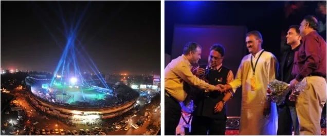 Lokmat NPL: Stadium light show